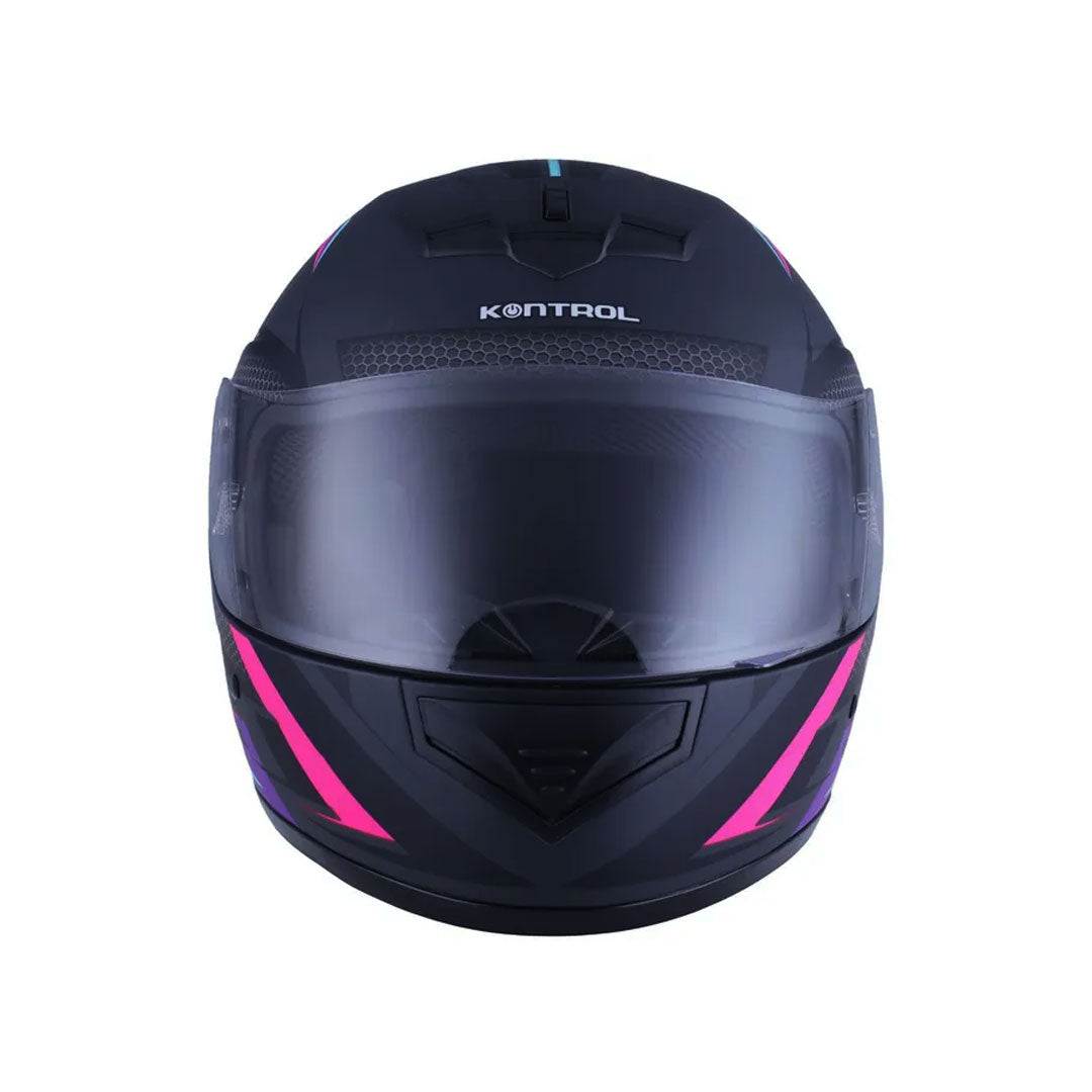 CASCO INTEGRAL KONTROL 878 SPEEDY NEGRO+ROSADO