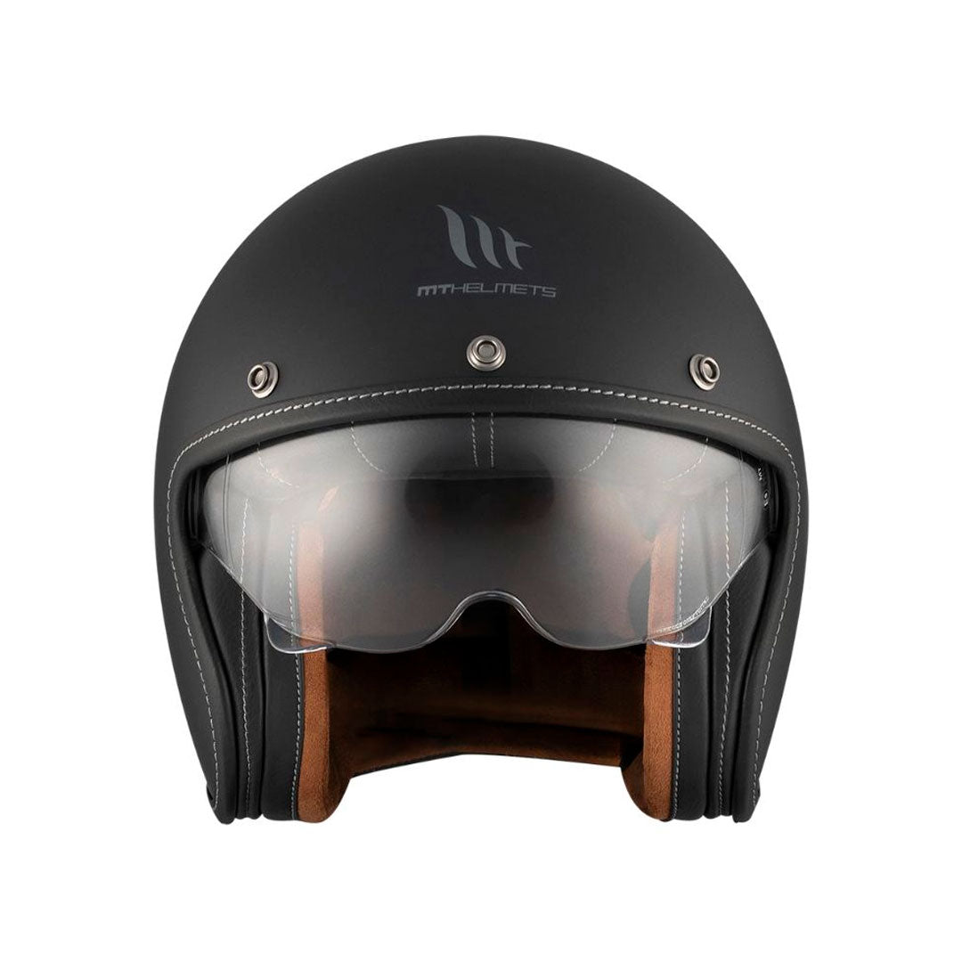 CASCO ABIERTO MT OF507 SV LE MANS 2 S PLANO A1 NEGRO MATE