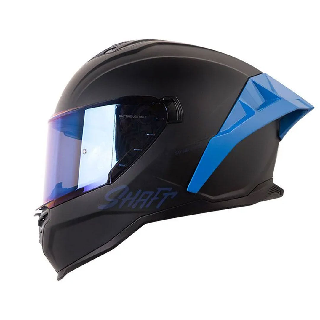 CASCO INTEGRAL SHAFT 598 GTR NEGRO MATE+AZUL OSCURO