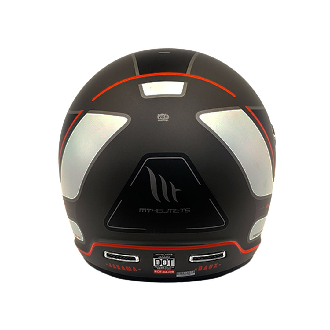 CASCO INTEGRAL MT FF119 JARAMA SV BAUX E5 GRIS MATE+ROJO