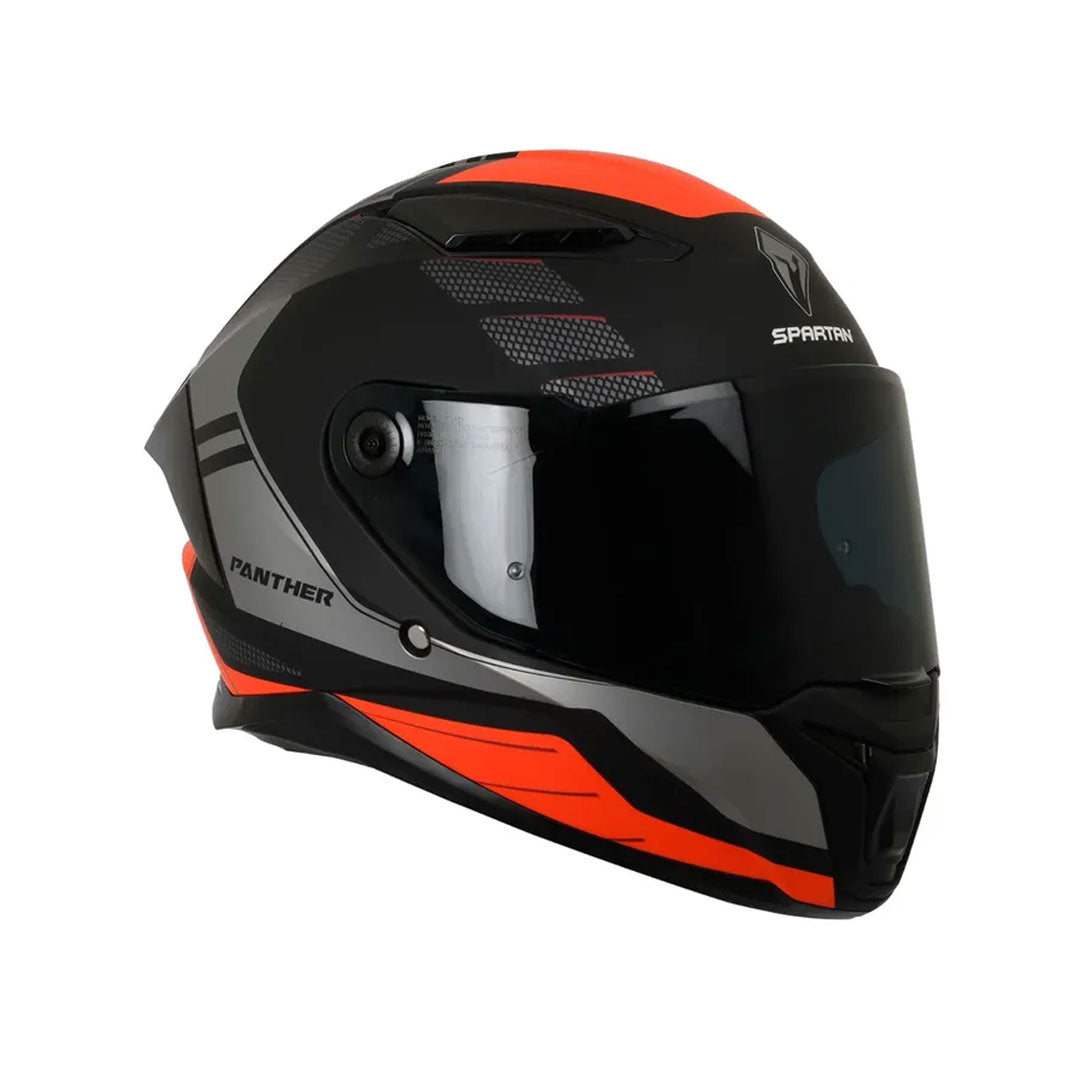 CASCO INTEGRAL SPARTAN PANTHER SV PRESTIGE B5 NEGRO+GRIS+NARANJA NEÓN