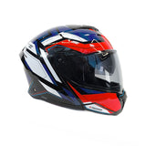 CASCO ABATIBLE KONTROL TROPPER D2 NEGRO BRILLANTE+ROJO+AZUL