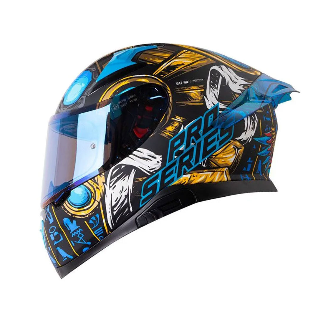 CASCO INTEGRAL SHAFT PRO 612 DV EVO FARAON NEGRO+AZUL