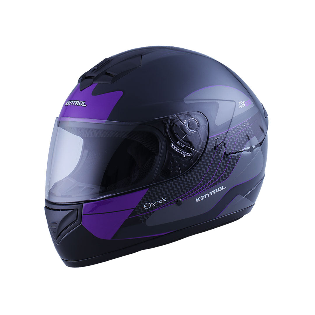 CASCO INTEGRAL KONTROL 878 ORTEX NEGRO+MORADO