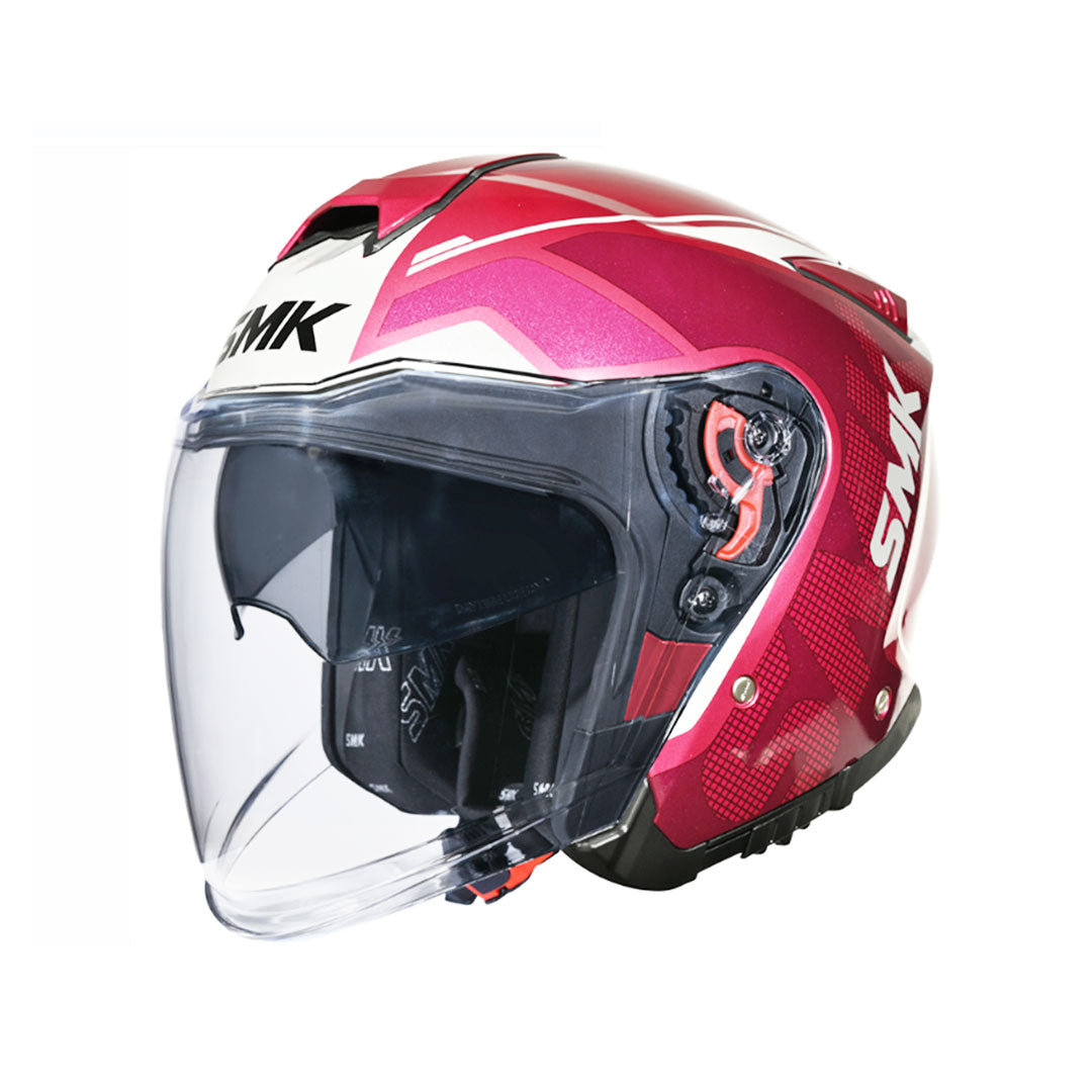 CASCO ABIERTO SMK GTJ TOURER GRIS+ROSADO