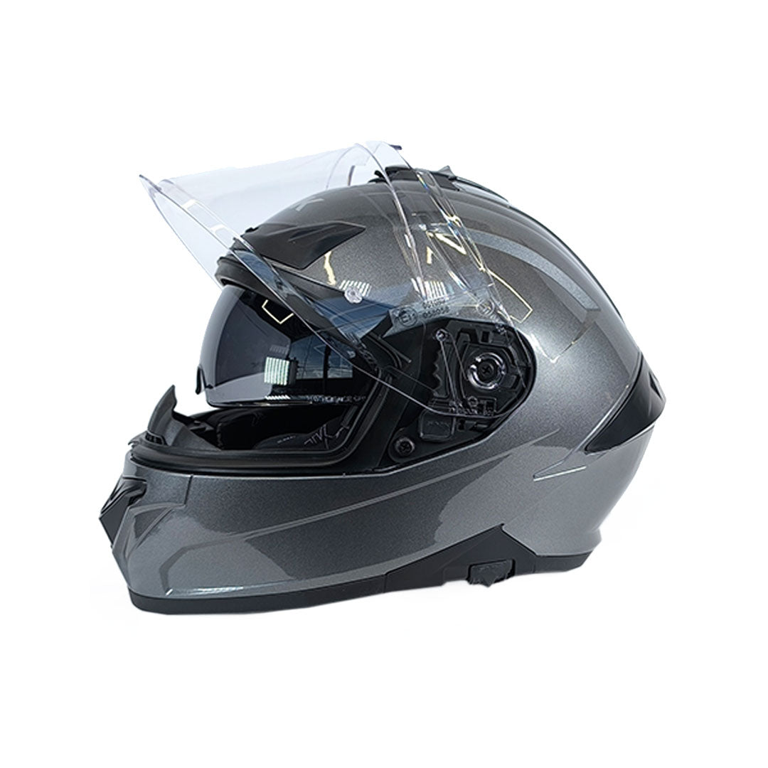 CASCO INTEGRAL SMK TYPHOON PLANO GRIS BRILLANTE ANTHRACITE