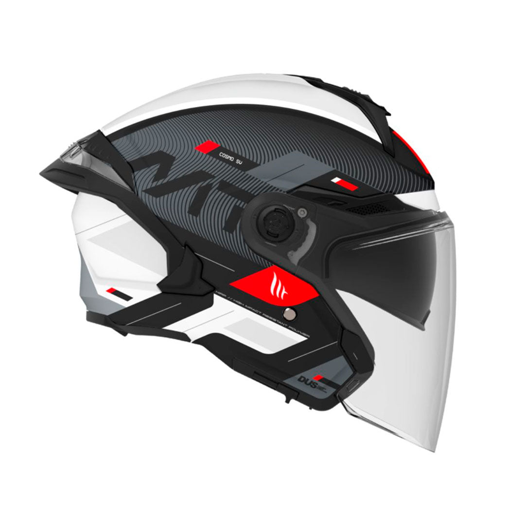 CASCO INTEGRAL MT OF515 SV COSMO SV SILENCE B2 GRIS MATE+BLANCO+ROJO