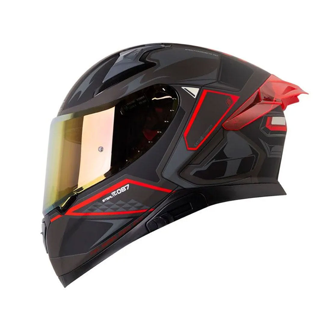 CASCO INTEGRAL SHAFT PRO 612 DV EVO AF087 GRIS OSCURO + ROJO