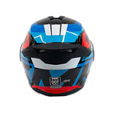 CASCO ABATIBLE SMK GULLWING AVENTURE AZUL+ROJO+BLANCO