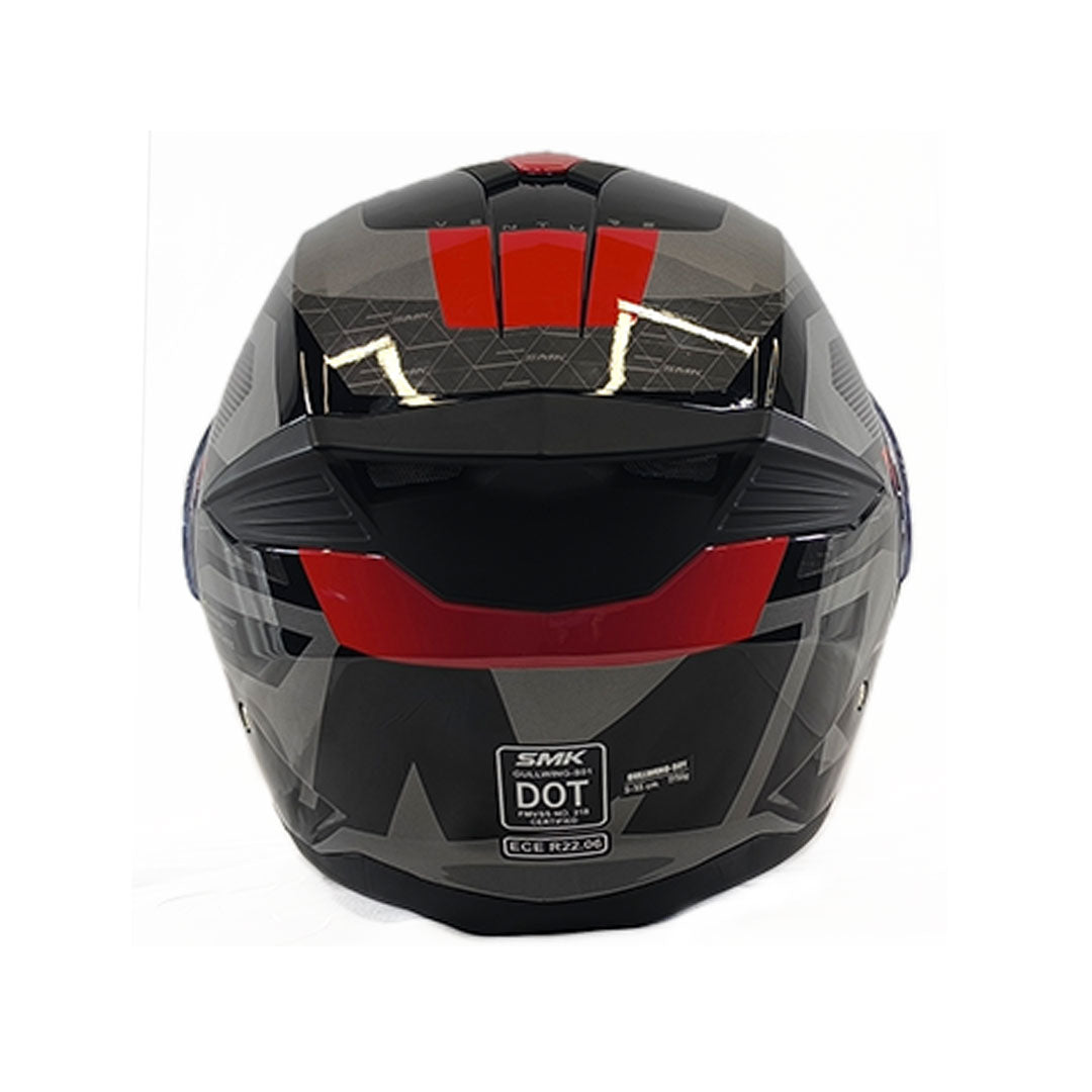 CASCO ABATIBLE SMK GULLWING VENTURE GL263 NEGRO+GRIS+BLANCO+ROJO