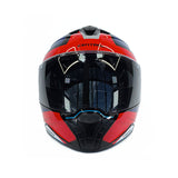 CASCO ABATIBLE KONTROL TROPPER D2 NEGRO BRILLANTE+ROJO+AZUL