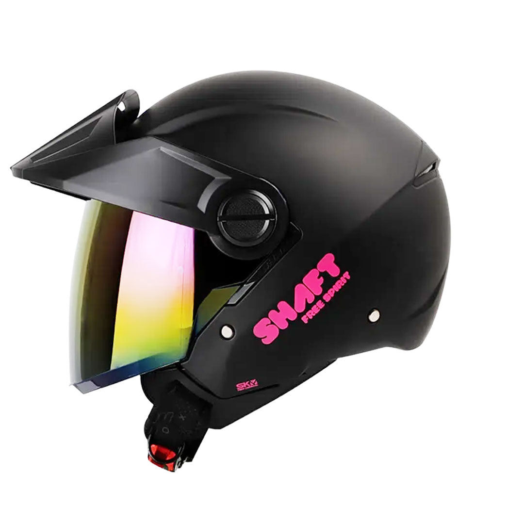 CASCO ABIERTO SHAFT 212 NEGRO+FUCSIA