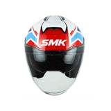 CASCO ABIERTO SMK GTJ TOURER BLANCO BRILLANTE+AZUL+ROJO