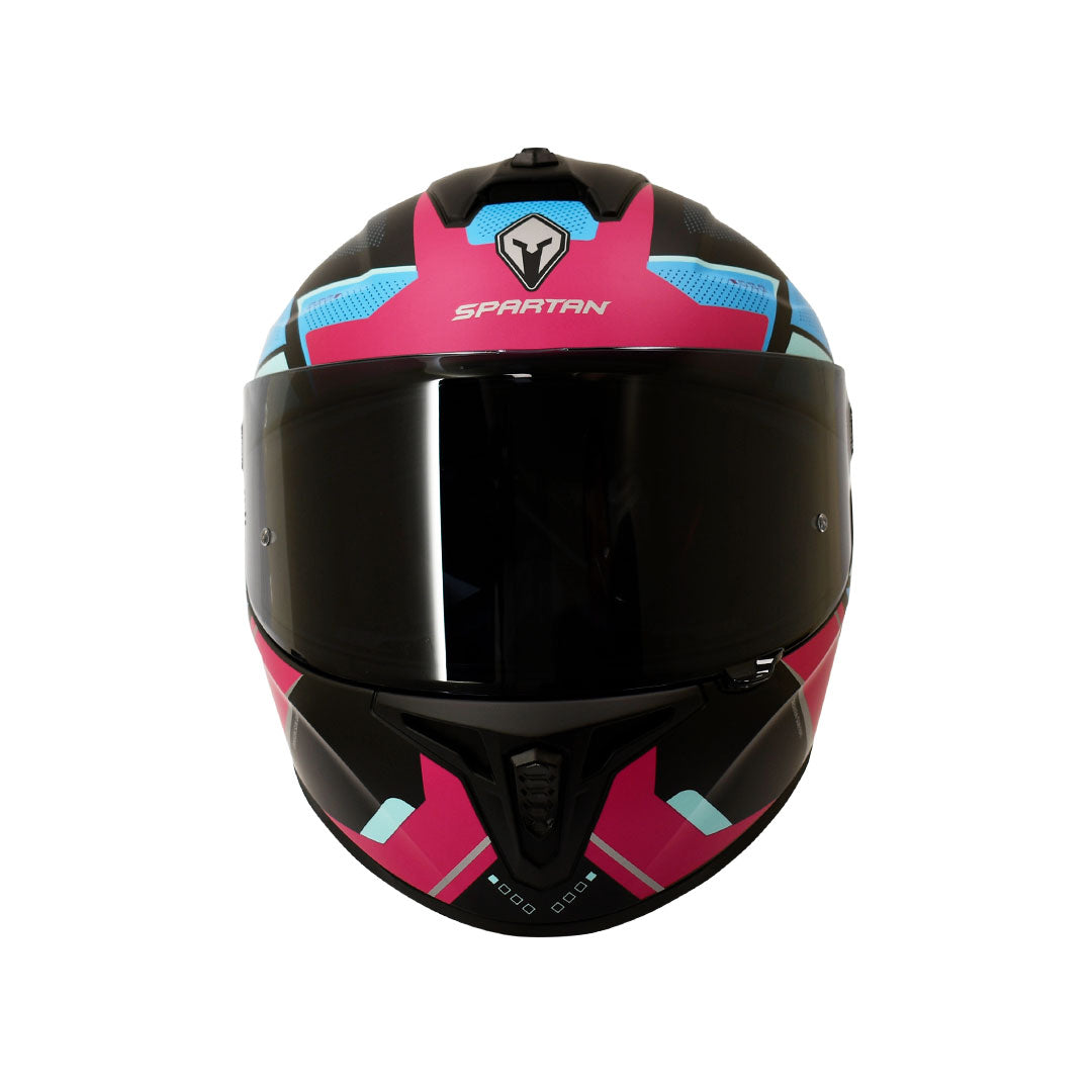CASCO INTEGRAL SPARTAN DRAKEN S SUN RAY B8 AZUL+MORADO