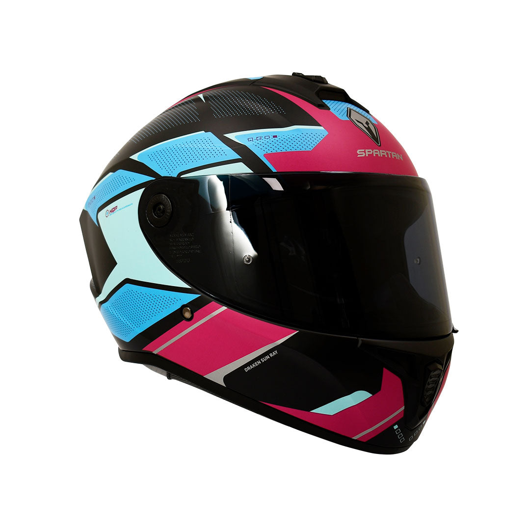 CASCO INTEGRAL SPARTAN DRAKEN S SUN RAY B8 AZUL+MORADO