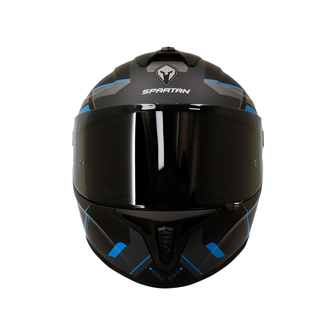 CASCO INTEGRAL SPARTAN DRAKEN S SUN RAY B7 NEGRO+AZUL