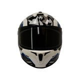 CASCO INTEGRAL SPARTAN DRAKEN JOLLY A11 NEGRO+BALNCO+AZUL