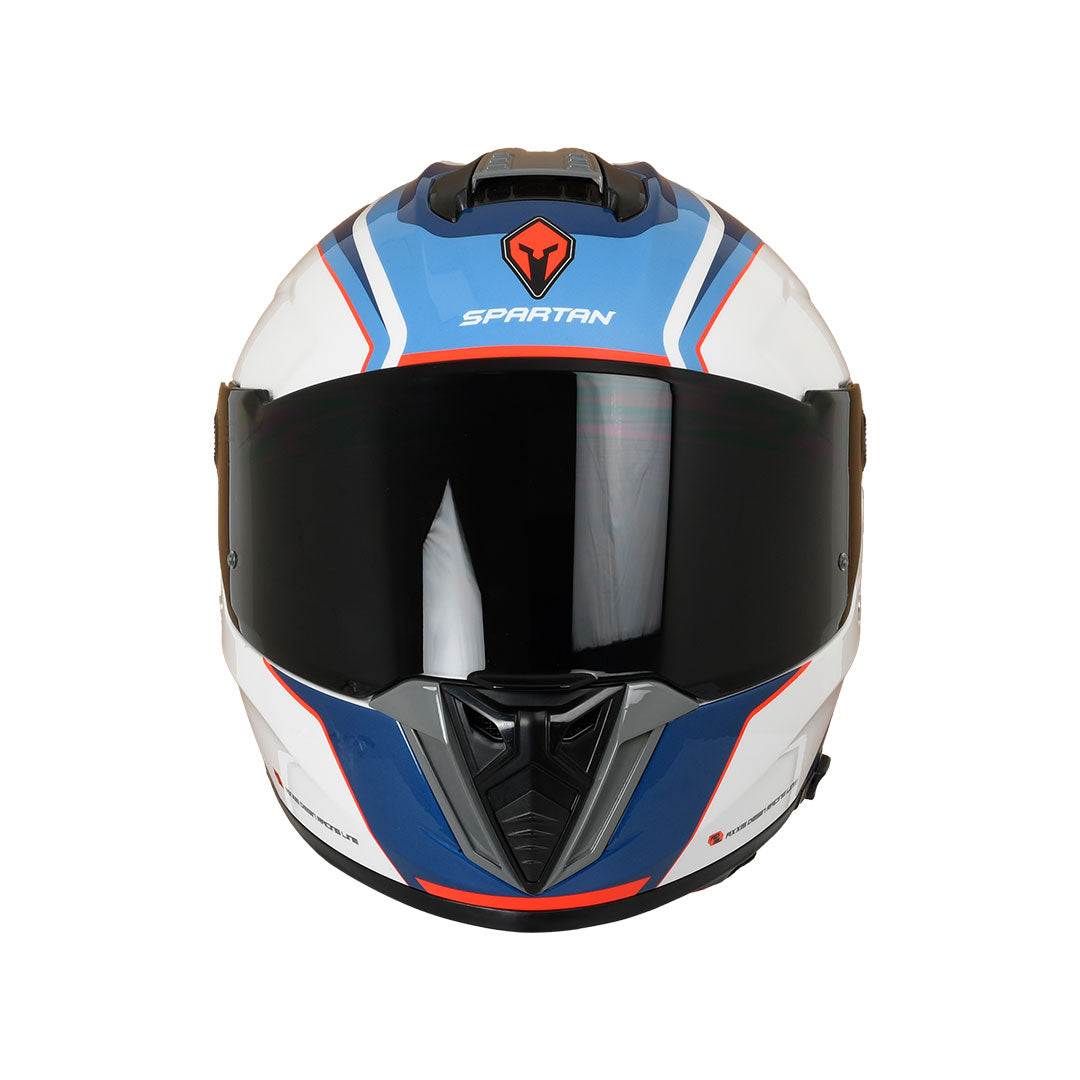 CASCO INTEGRAL SPARTAN HAWK EVO TITAN A7 BLANCO+ROJO+AZUL