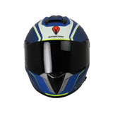 CASCO INTEGRAL SPARTAN HAWK EVO TITAN B7 AZUL+VERDE NEÓN