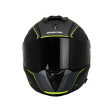 CASCO INTEGRAL SPARTAN HAWK EVO TITAN B3 NEGRO+GRIS+VERDE NEÓN