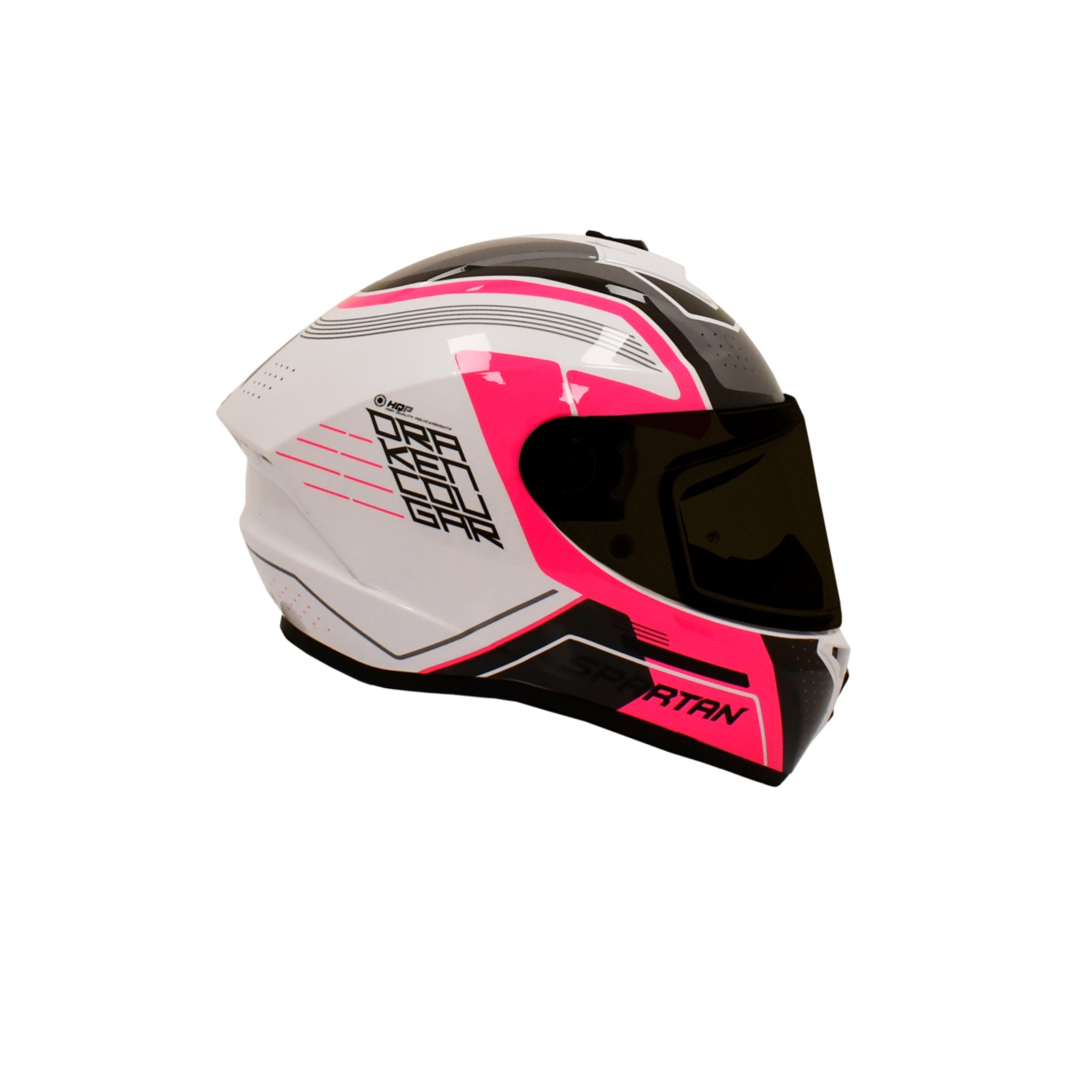 CASCO SPARTAN DRAKEN COUGAR ROSA FLUOR-BRILLO