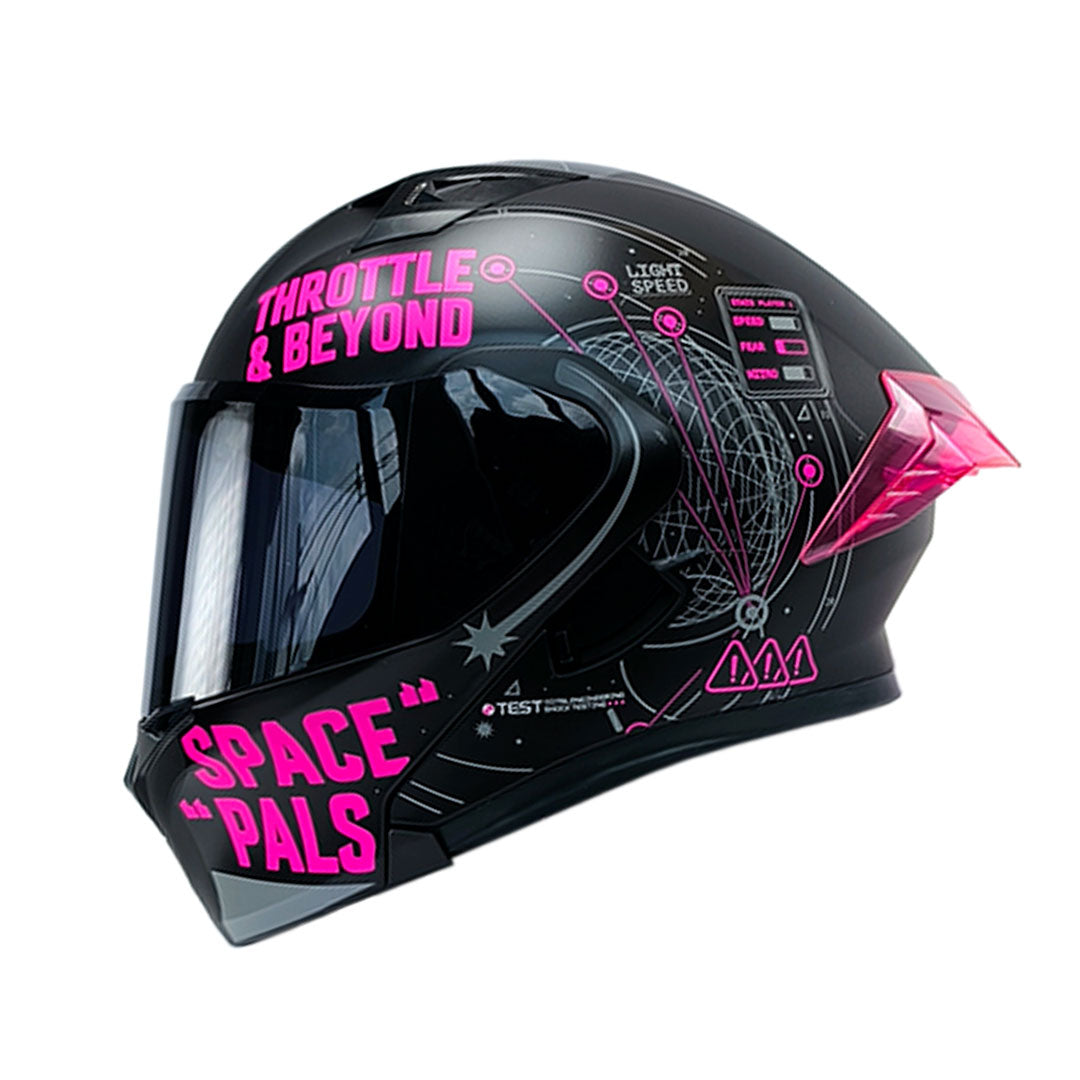 CASCO ABATIBLE ICH 3120 INFINITY NEGRO+FUCSIA