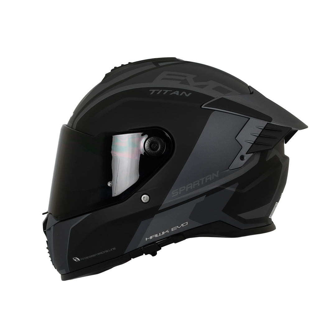 CASCO INTEGRAL SPARTAN HAWK EVO TITAN B2 GRIS MATE