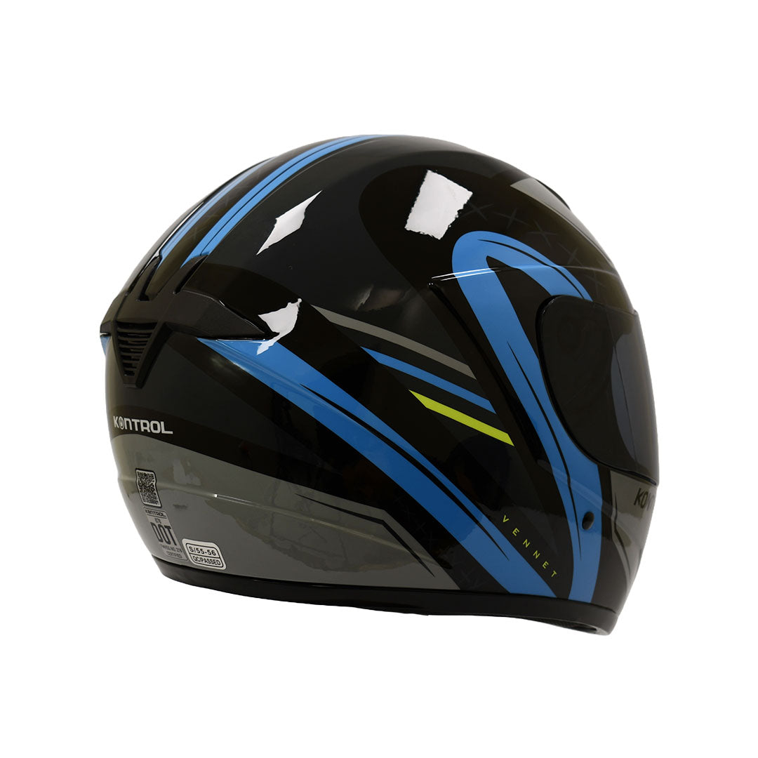 CASCO INTEGRAL KONTROL 878 VENNET AZUL BRILLANTE