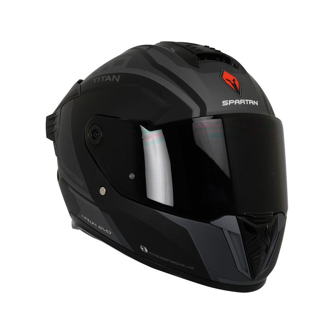 CASCO INTEGRAL SPARTAN HAWK EVO TITAN B2 GRIS MATE