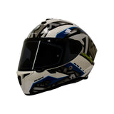 CASCO INTEGRAL SPARTAN DRAKEN JOLLY A11 NEGRO+BALNCO+AZUL