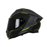 CASCO INTEGRAL SPARTAN HAWK EVO TITAN B3 NEGRO+GRIS+VERDE NEÓN