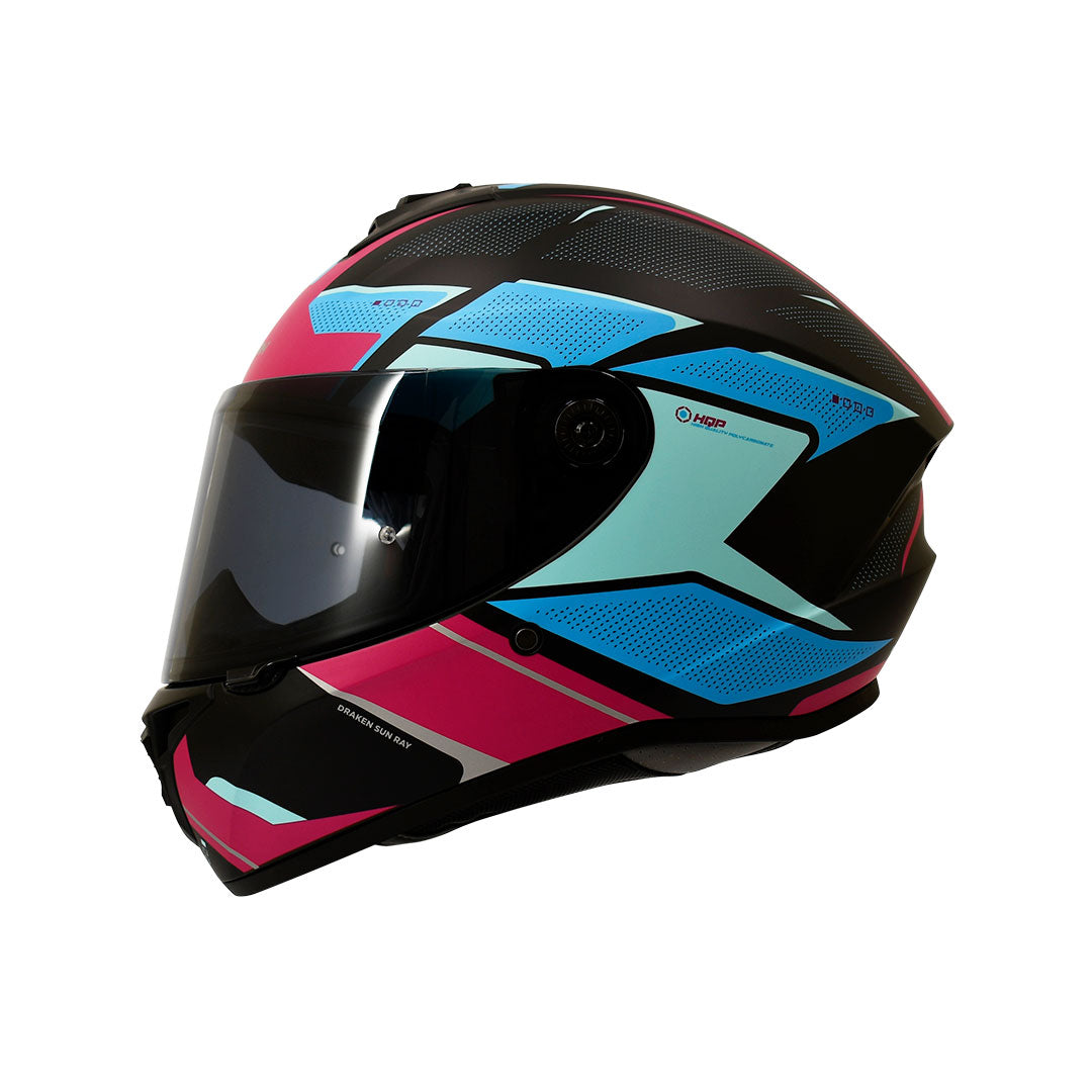 CASCO INTEGRAL SPARTAN DRAKEN S SUN RAY B8 AZUL+MORADO