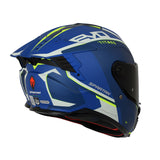 CASCO INTEGRAL SPARTAN HAWK EVO TITAN B7 AZUL+VERDE NEÓN