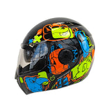 CASCO NIÑO ABATIBLE ICH 3110 WILD SOUL NEGRO MATE+AMARILLO NEÓN