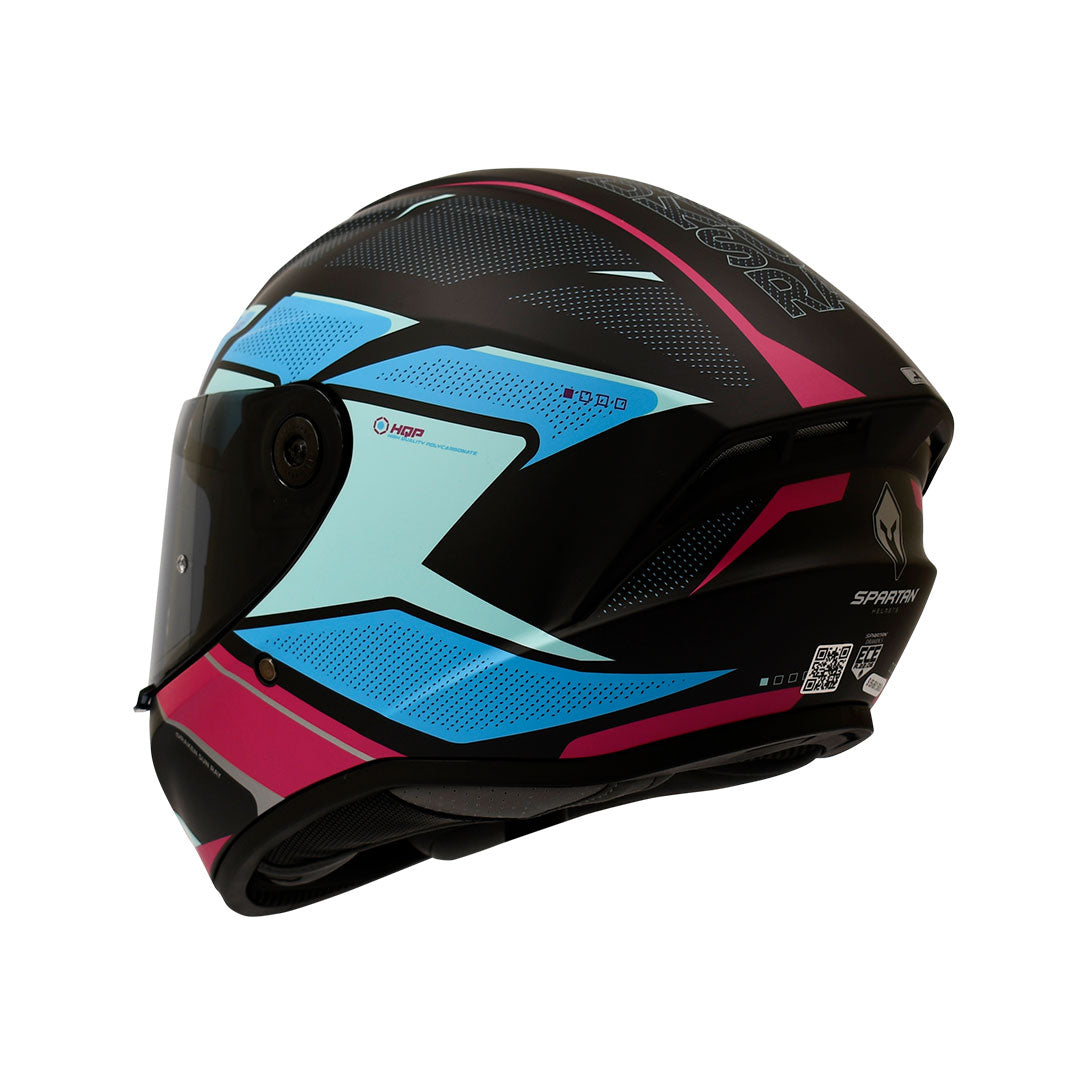 CASCO INTEGRAL SPARTAN DRAKEN S SUN RAY B8 AZUL+MORADO