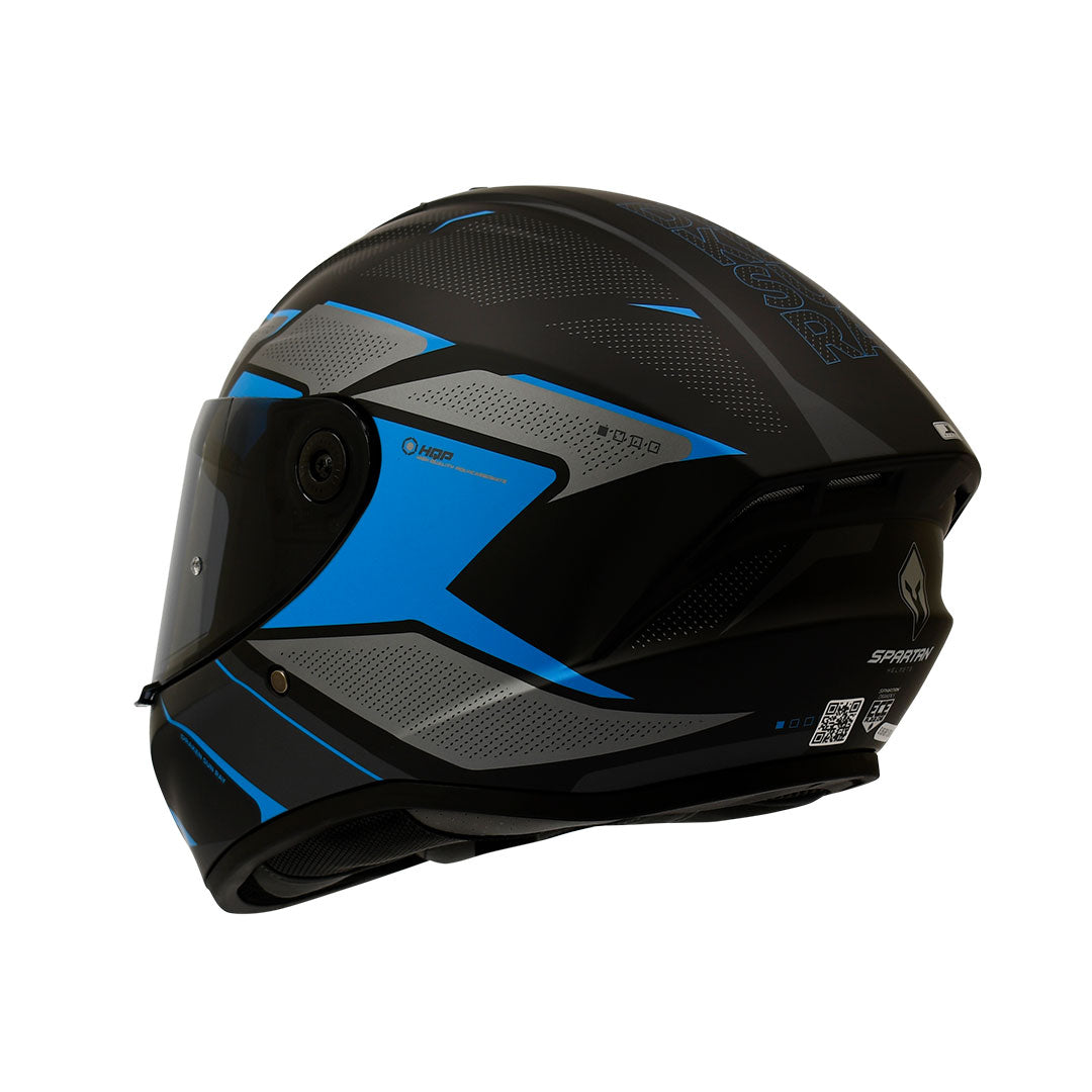 CASCO INTEGRAL SPARTAN DRAKEN S SUN RAY B7 NEGRO+AZUL