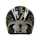 CASCO INTEGRAL SPARTAN DRAKEN JOLLY A11 NEGRO+BALNCO+AZUL