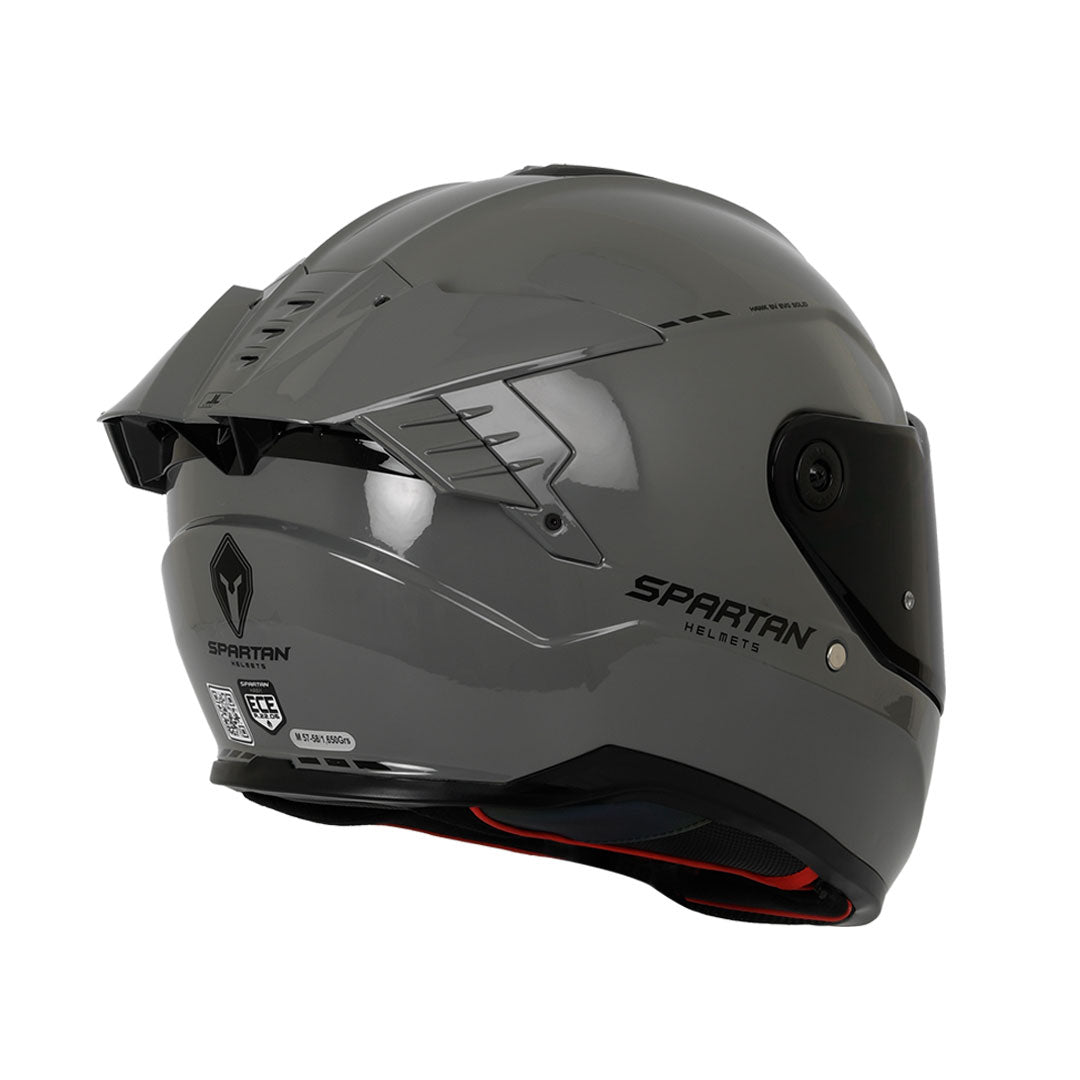 CASCO INTEGRAL SPARTAN HAWK EVO PLANO A12 GRIS BRILLANTE