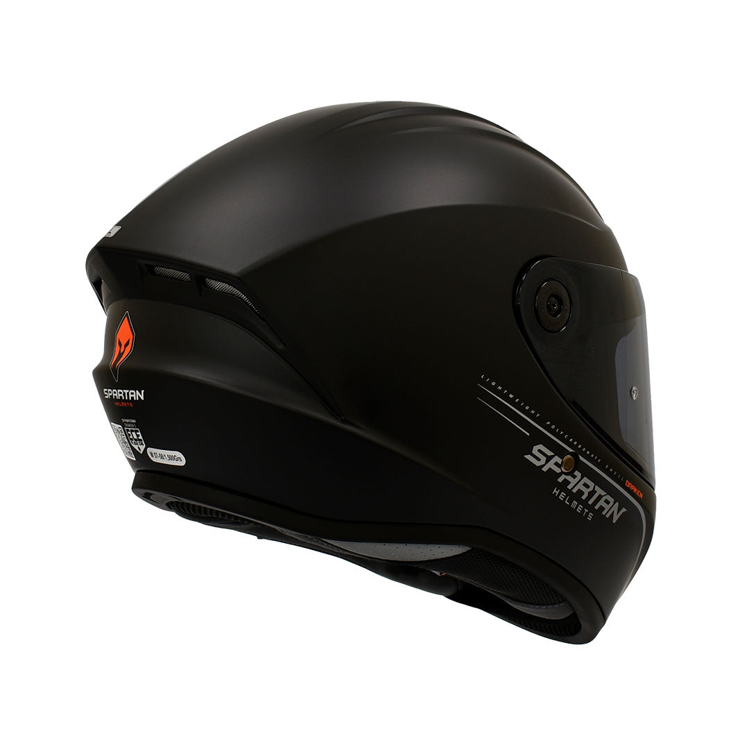 CASCO INTEGRAL SPARTAN DRAKEN NEGRO MATE