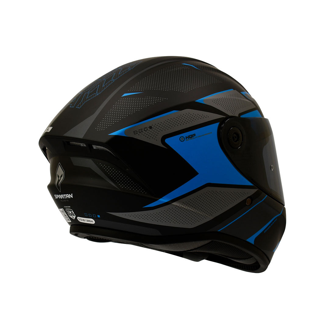 CASCO INTEGRAL SPARTAN DRAKEN S SUN RAY B7 NEGRO+AZUL