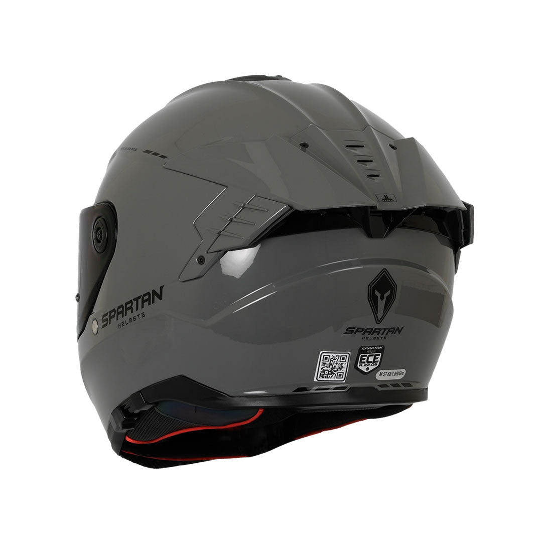 CASCO INTEGRAL SPARTAN HAWK EVO PLANO A12 GRIS BRILLANTE