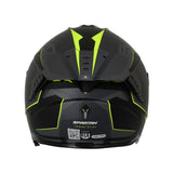 CASCO INTEGRAL SPARTAN HAWK EVO TITAN B3 NEGRO+GRIS+VERDE NEÓN
