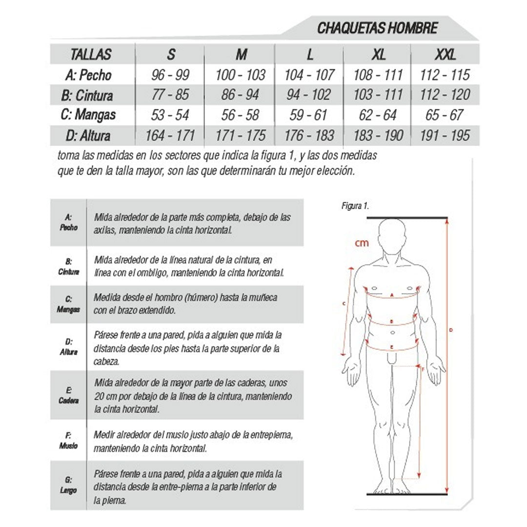 CHAQUETA HOMBRE PROTECCIÓN PIGMALION FENIX NEGRA