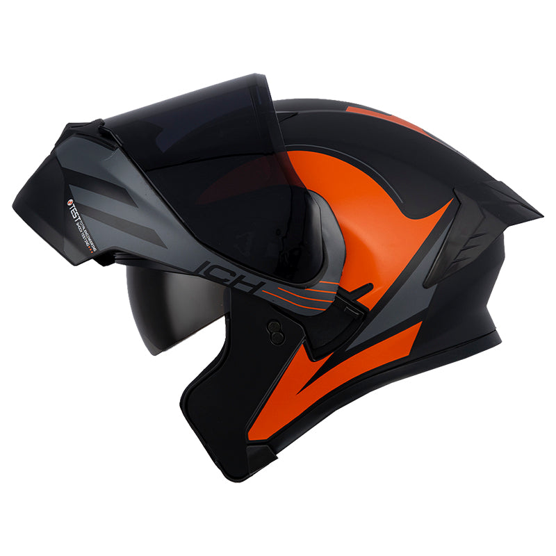 CASCO ABATIBLE 3120 XTREME NEGRO+NARANJA