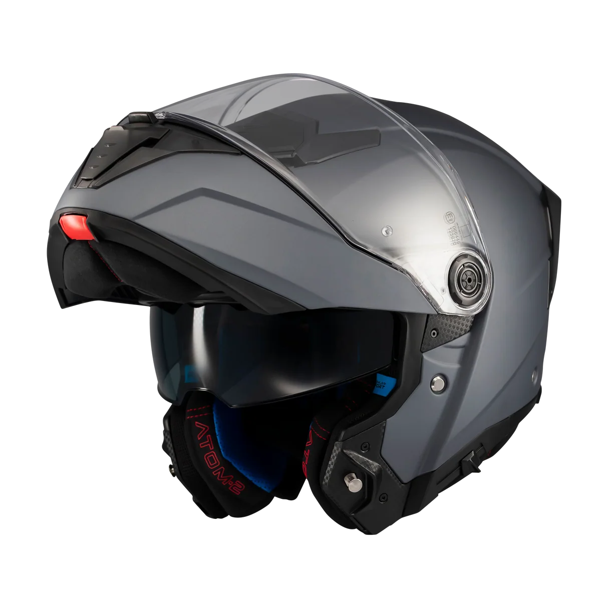 CASCO ABATIBLE MT FU404 SV ATOM 2 PURE A12 GRIS MATE
