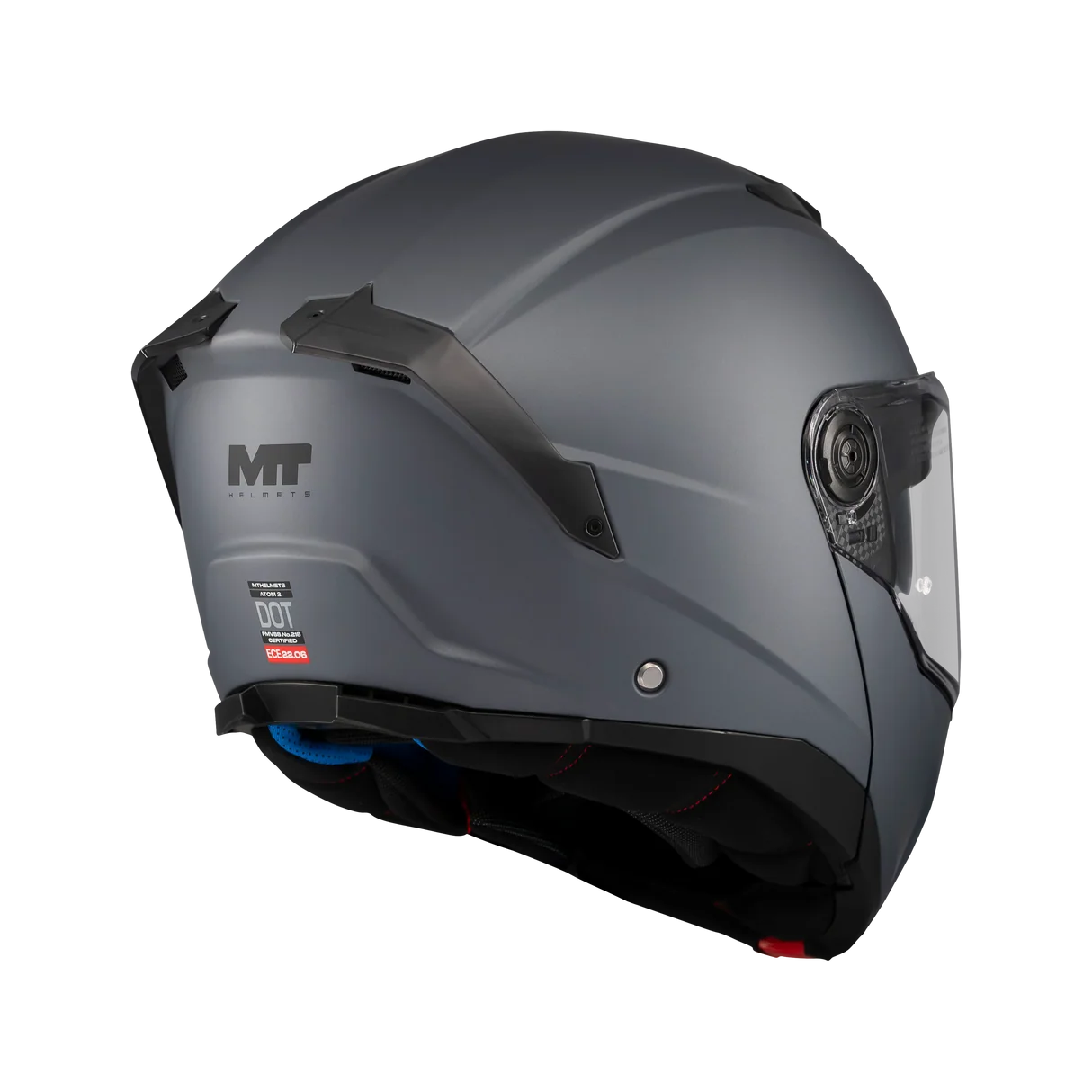 CASCO ABATIBLE MT FU404 SV ATOM 2 PURE A12 GRIS MATE