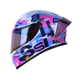 CASCO INTEGRAL SHAFT 526 SP EVO MAZTA AZUL+ROSADO