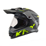 CASCO MULTIPROPÓSITO KONTROL 819 GS NEGRO MATE+GRIS+VERDE NEÓN