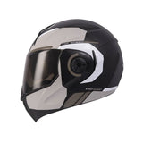 CASCO ABATIBLE ICH 3110 KHAM NEGRO+GRIS