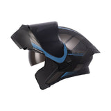 CASCO ABATIBLE ICH 3120 ORDANOX NEGRO+AZUL OSCURO